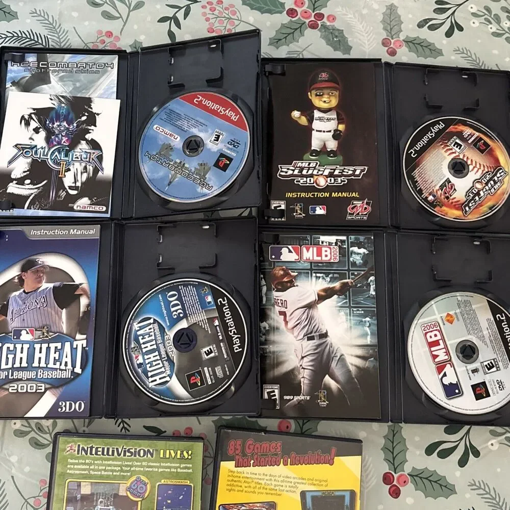 playstation 2 Lot Of 10 Games Baseball Hockey Etc CIB with Manuals